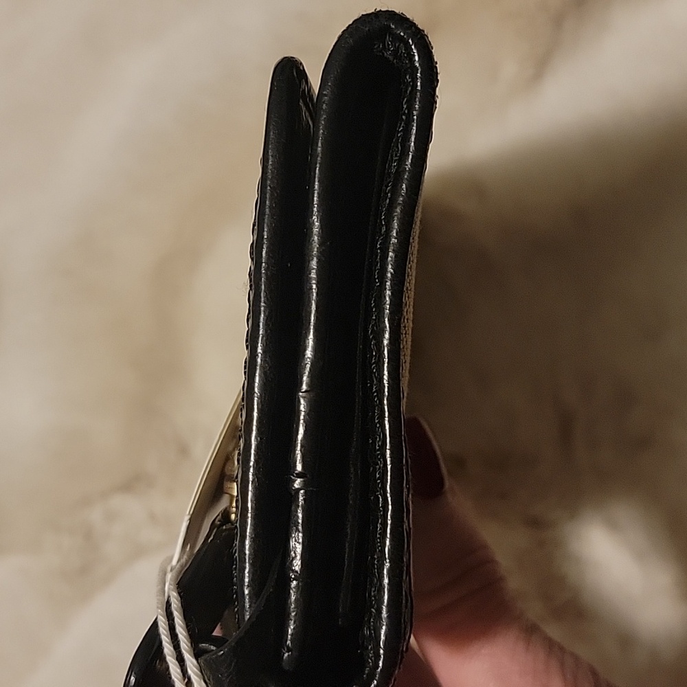 Chloe Beige Canvas and Black Leather Wallet - Picture 10 of 11